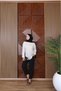 Shirt, Striped Andora Linen Summer Shirt with Long Back