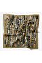 Twill Silk Scarf Stripe Mustard - 3