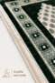 Velvet Prayer Rug with Embossed Pattern, Soft Textured, Luxurious Prayer Mat 660 Gr - 2