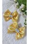 Satin Bow Children's Hairpin with Double Clips - 2