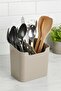 Mink 2-Compartment Countertop Spoon Holder & Functional Kitchen Organizer