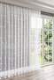 Ecru, Star Patterned, 1 to 2 Sparse Pleats, Children's and Baby's Room, Knitted Tulle Curtain