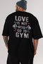 Go to Gym Oversize Back Printed Black T-Shirt 100% Cotton Streetwear Premium Comfortable Fit - 6