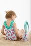 Girl's 3D Floral Swimsuit & Beach Bag Set, the Most Beautiful Girl's Swimsuit