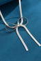 Women's Elegant Bow Design 40+5 cm Tarnish Resistant Steel Necklace Silver Color 1075 - 3