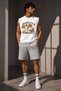 100% Cotton Oversize Men's Sleeveless T-Shirt-Shorts Set Printed Summer Streetwear Relax Fit - 5