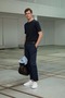 111020323 Fınto Modern Graphic Men's T-Shirt T-Shirt Men's T-Shirt Dark Blue - 2