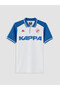 White Polo Collar Printed Men's Sports T-Shirt