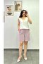 Striped Shorts with Elastic Waist and Tie Detail - 2
