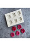 Rose Flower Silicone Mold, 6 Cavities for Candle Making, Chocolate and Soap Crafts, Grey