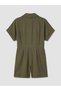 Lcw Vision Khaki Shirt Collar Women's Shorts Jumpsuit - 7