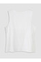 White Plus Size U-Neck Women's Tank Top - 7