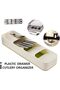 Plastic Drawer Cutlery Organizer Tray Kitchen Storage Holder Rack for Cutlery Silverware Compact Cutlery Tray Spoon Cutlery Box (Beige) - 3