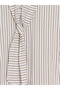 Striped Women's Shirt Tunic with Tie Detail - 7