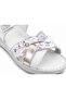 Celina White -Silver Detailed- Genuine Leather Women's Sandals - 5