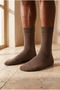 Men's Basic Socks Brown