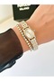 Steel Strap Minimal Case 2 Year Warranty 3 Atm Waterproof Women's Wristwatch + Bracelet Gift - 4