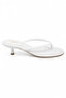 Nora Short Flip-Flop Women's Slippers with Nut Heel - White - 3