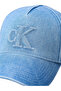 Men's Ck Logo Signature Adjustable Buckle Denim Blue Hat - 2