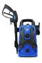 100 Bar Electric Pressure Washer With 2 Wheels, 5 Meter Hose, Soap Dispenser, 1300 Watt, Auto Stop and Self Priming Mode, For Car, Home & Garden, Blue - 2