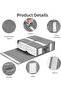 Foldable Bed Sheet Organizer, 2pcs Storage Box Closet Cube Organizer 2 Windows, 2 Handles (Grey) - 3