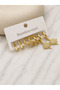 26clk137 - golden north star earring set - 2
