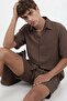 Brown Wrinkled Look Men's Shirt - 4