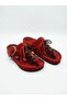 Women's Burgundy Genuine Suede Leather Orthopedic Cork Sole Slippers - 3