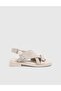 Carcee Suede Leather Women's Beige Sandals - 3