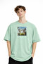 Freedom - Oversize Men's T-Shirt Water Green - 2