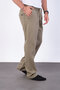 Men's Baggy Fit Linen Fabric Elastic Waist Comfortable Cut Pants - 2