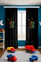 Game Enthusiast Patterned Children's Baby Room Background Curtain (Single Panel Pricing) - 2