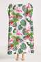 Flamingo Tropical Leaf Beach Towel - Pink Green Bohemian Summer Quick Dry Microfiber Towel - 4
