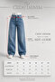 Light Blue High Waist Baggy Jean Trousers E7011 - 2