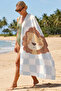 Children's Beach Towel with Lion Figure - Cute Plaid Blue Pool Sea Bath Quick-Drying Beach Cover - 7