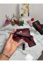 100% Genuine Crazy Leather Minimalist 5-Piece Accessory Set: Handbag - Wallet - Card Holder - Glasses Case - Keychain Set - 5