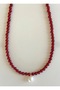 Natural Pearl Pendant Carnelian Agate Necklace 6 mm - 3