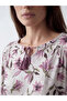 Nevavm Contrast Collar Floral Blouse - 3