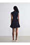 Nevavm V-Neck Peplum Mini Dress with a Difference - 4
