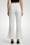 Women Regular Fit Textured Flared Pants, White - 4