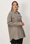 Shirt Collar Satin Jacquard Tunic 46565 - 2