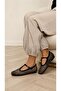 Wendy Dore Genuine Leather Women's Stoned Ballerinas Black - 2