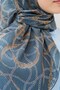 Monare Scarf Belt Petrol Blue 90X90 - 4
