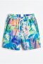 Boy's Patterned Shorts Swimsuit M00829 White - 2