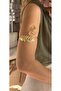 Gold Leaf Pattern Upper Arm Accessory – Adjustable Bohemian Arm Bracelet