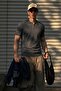 Men's Zippered Short Sleeve Smoked Polo Collar T-Shirt