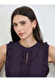 Purple Ruffled Pleated Maxi Dress - 4
