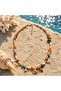 Kly-1046 |   Tasseled Charm Natural Stone Summer Necklace |   Eos Collective