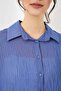 Women's Oversize Cut Viscose Indigo Shirt - 7