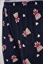 Women's Elastic Waist Bear Patterned Navy Blue Pajama Bottoms - 4